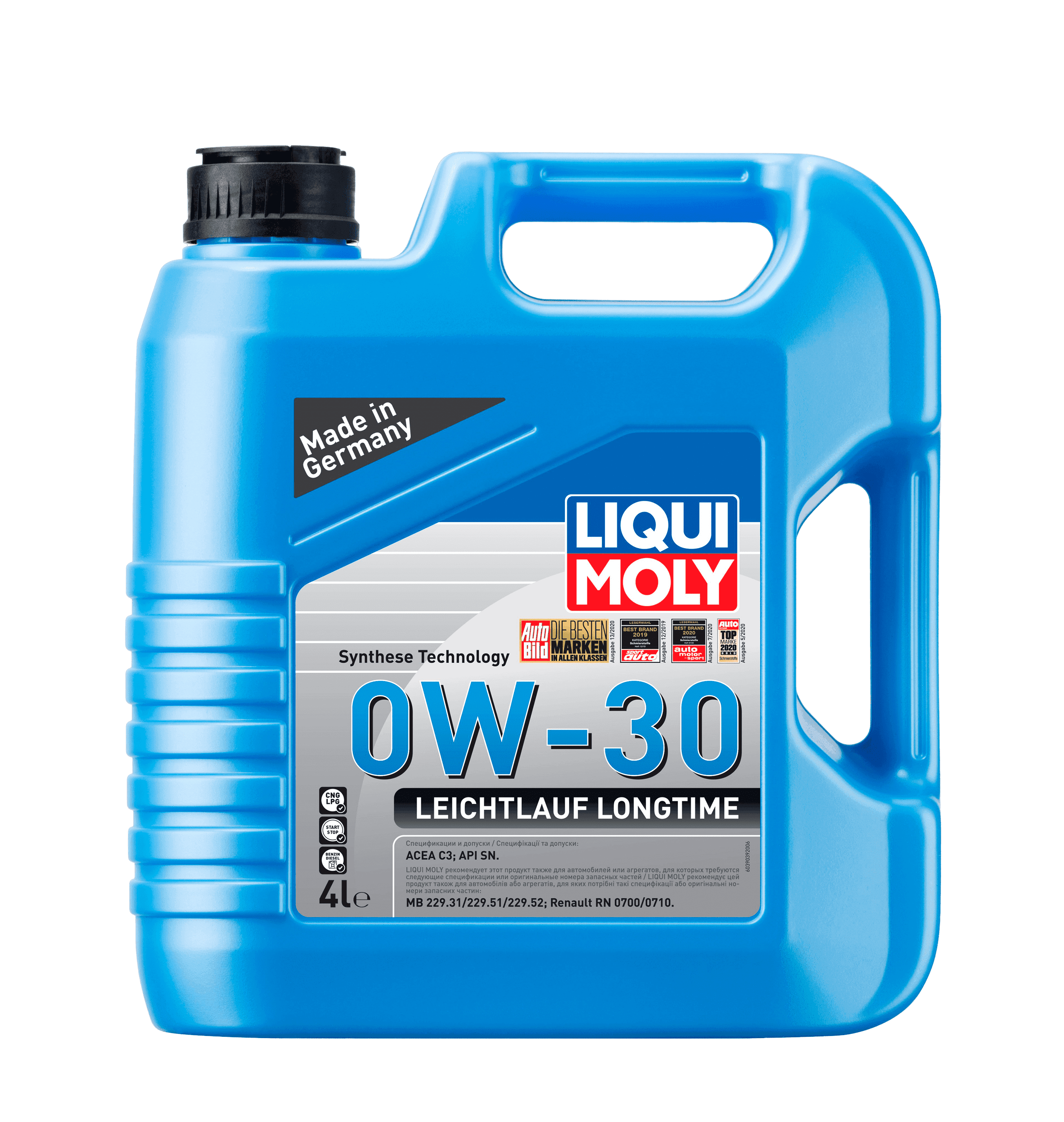 Моторное масло Liqui Moly Leichtlauf Longtime 0W-30, 4л